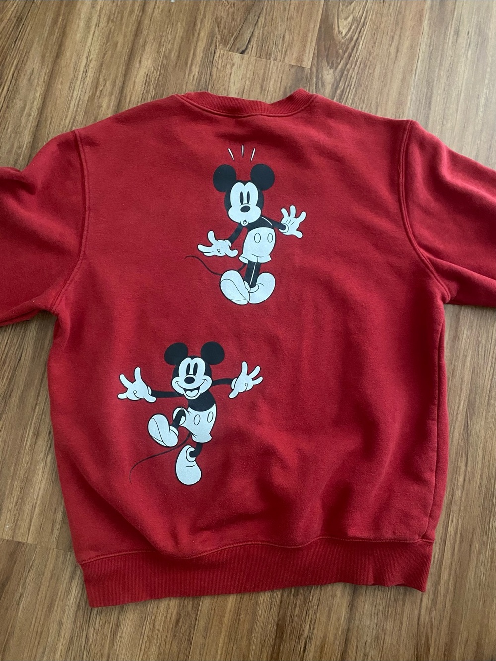 Disney Red Mickey Mouse Graphic Crewneck Sweatshirt - Picture 5 of 9